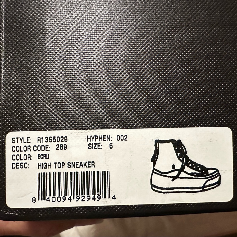 R13 Off-White High-Top Platform Sneakers - Picture 11 of 11